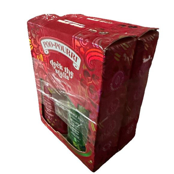 2-Pack Poo-Pourri Deck the Stalls Gift Set Before You Go Toilet Spray Traps 99% - Picture 2 of 4